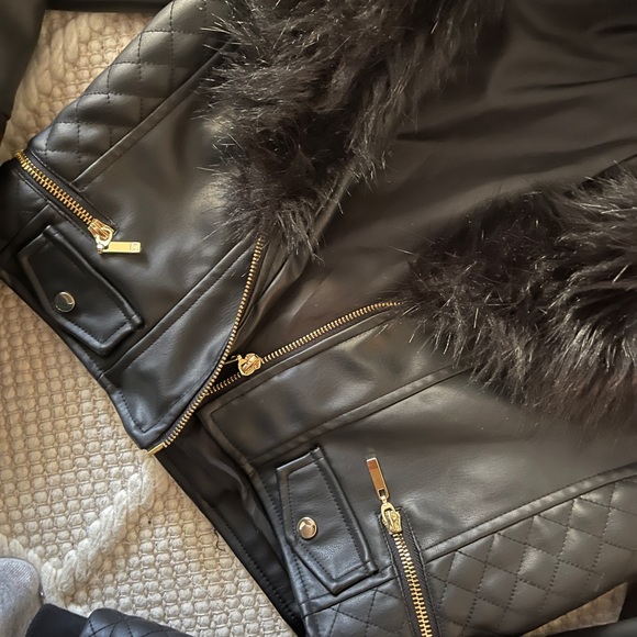 Guess Cropped Leather Jacket S - Picture 2 of 3